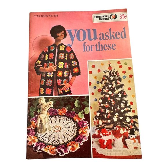 Vintage 1970s American Thread Starbook No 208 Crochet Pattern Book - Picture 1 of 1